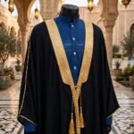 Al-Rijaal Black Formal Bisht | Gold Lace Arabic Cloak for Men - Image 2