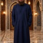 Al-Rijaal Navy Blue Premium Azhari Thobe | Imam Jubba for Men