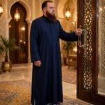 Al-Rijaal Navy Blue Premium Azhari Thobe | Imam Jubba for Men - Image 2