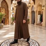 Al-Rijaal Rust Brown Azhari Thobe | Imam Jubba for Men - Image 3